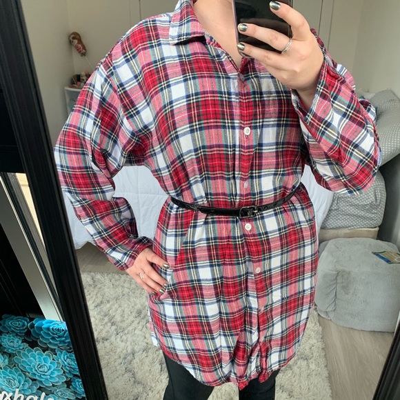Vintage Plaid Flannel Dress - Picture 2 of 8